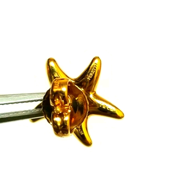 Tiffany&Co Elsa Peretti YG Star Fish Stud Earrings - Picture 5 of 6